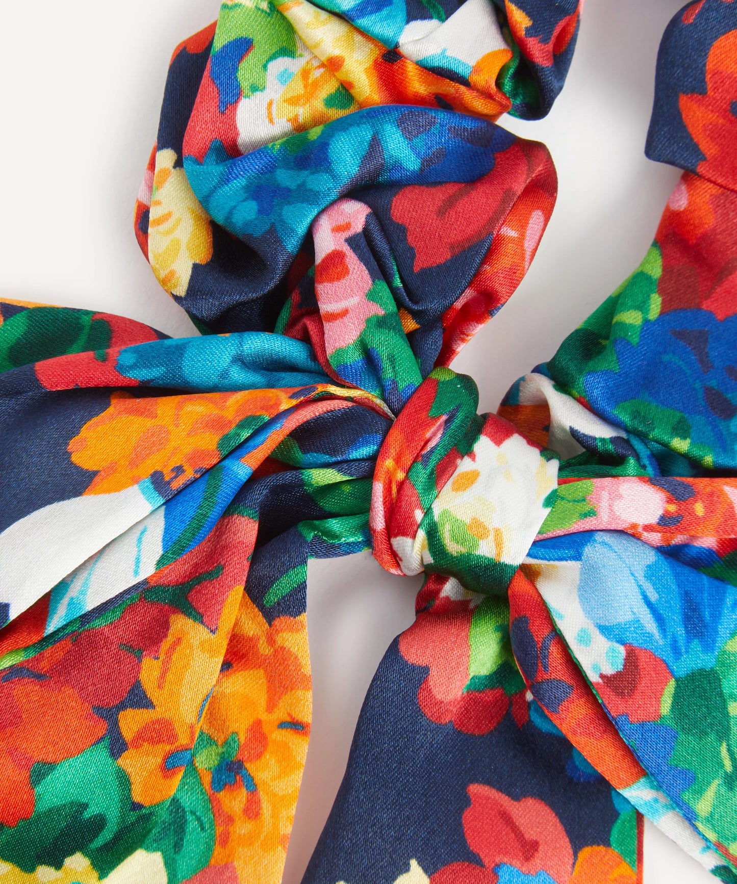 Chatsworth Bloom Silk Bow Scrunchie