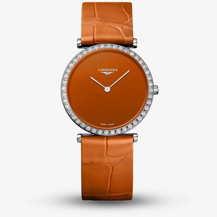 Ladies La Grande Classique Orange Diamond Bezel Watch