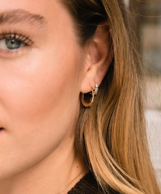 Dinny Hall 9ct Gold Signature Rhea Hoop Earrings