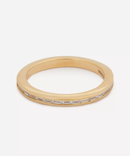 Artemer 18ct Gold Art Deco Diamond Wedding Band Ring