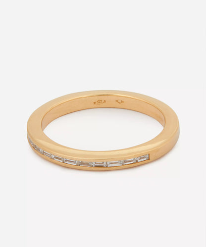 Artemer 18ct Gold Art Deco Diamond Wedding Band Ring