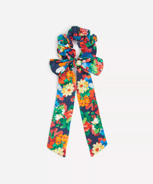 Chatsworth Bloom Silk Bow Scrunchie