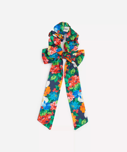 Chatsworth Bloom Silk Bow Scrunchie