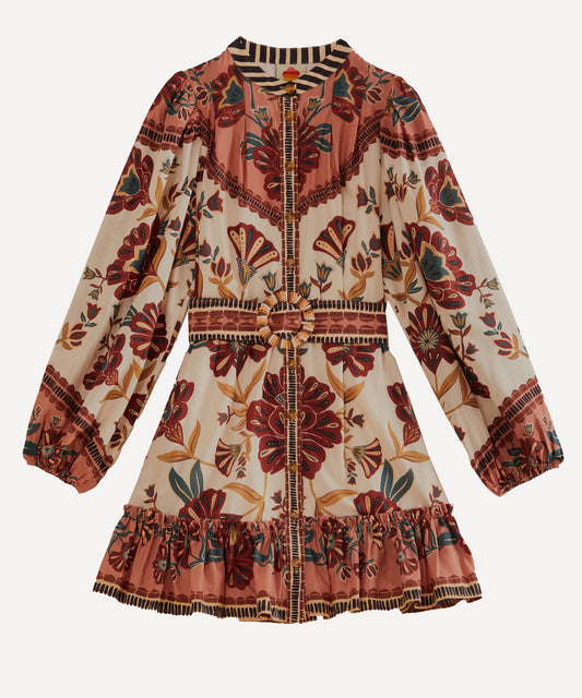 FARM Rio Cream Riad Mini Dress