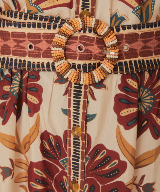 FARM Rio Cream Riad Mini Dress