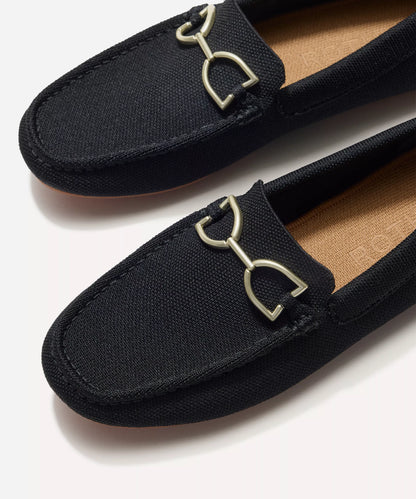 Double Bit Driver Black Loafers