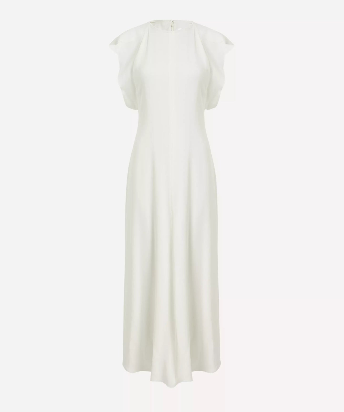 Victoria Beckham Folded Cap Midi Sleeve Dress