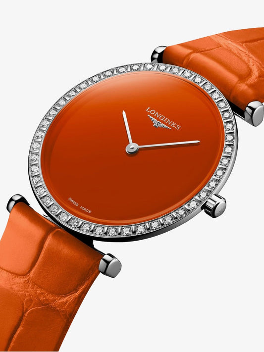 Ladies La Grande Classique Orange Diamond Bezel Watch