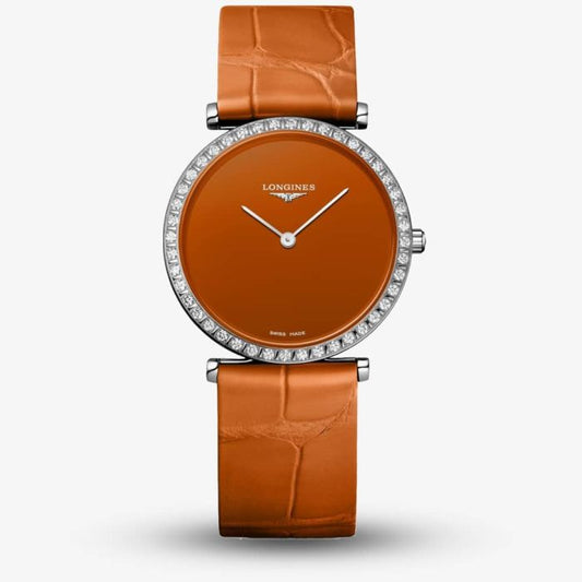 Ladies La Grande Classique Orange Diamond Bezel Watch