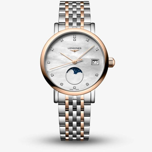 Elegant Two Colour Mother Of Pearl Diamond Watch