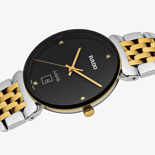 Ladies Florence Two Tone Black Dial Watch